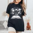 Bookpace Reading Lover Teacher Bookworm Librarian Reader レディースオーバーサイズコンフォートTシャツ Black