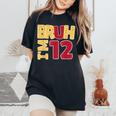 Bruh I'm 12歳 ギフト 男の子 女の子 It's My 12Th Birthday レディースオーバーサイズコンフォートTシャツ Black