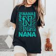 Cheery Nana Grandma レタープリント レディースオーバーサイズコンフォートTシャツ Black