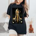 Demon Anime Girl Horns Katana レディースオーバーサイズコンフォートTシャツ Black