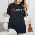 Elbows Up Canada Never 51 カナダ国旗 面白い 男性 女性 ギフト レディースオーバーサイズコンフォートTシャツ Black
