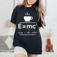 EMc2 Means Energy Milk X Coffee2 レディースオーバーサイズコンフォートTシャツ Black
