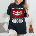 My Favorite Cheerleader Calls Me Mom Cheer Mom Women's Oversized Comfort T-Shirt Black