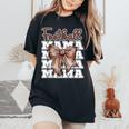 Football Mama Coquette Bow Sport Mom Game Women's Oversized Comfort T-Shirt Black