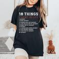 10 Things I Want In My Life ウイスキー Loves Whiskey レディースオーバーサイズコンフォートTシャツ Black
