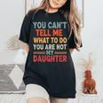 Father Daddy From Daughter Fathers Day レディースオーバーサイズコンフォートTシャツ Black