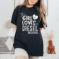 Girl Loves Diesel メカニックシャツ 面白いバレンタインデーギフト レディースオーバーサイズコンフォートTシャツ Black