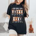 Godays I Am Christian 聖書詩 猫好き クリスチャン レディースオーバーサイズコンフォートTシャツ Black