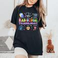 Groovy 放射線技師アート メンズ レディース X線技術 レディースオーバーサイズコンフォートTシャツ Black