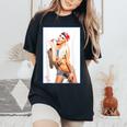 Hot Girl On 男性用 Ice Pop Pinup 2 レディースオーバーサイズコンフォートTシャツ Black