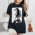 Hot Girl On 男性用 セクシー ブーティー ビキニ モデル 2 Bw レディースオーバーサイズコンフォートTシャツ Black