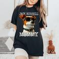 Jack Russell Mommyジャック・ラッセル ママ 母の日 お母さん ジャック・ラッセル・テリア レディースオーバーサイズコンフォートTシャツ Black