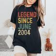 Legend 2004 21St Birthday For 21 Year Old Women's Oversized Comfort T-Shirt Black