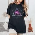 Lotus Floweracred Geometry Yoga Meditationpiritual Zen レディースオーバーサイズコンフォートTシャツ Black