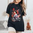 I Love Japan 東京都 日本の女の子 タトゥーアート レディースオーバーサイズコンフォートTシャツ Black