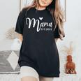 Mama Heart Est2022 Cute Pregnancy New Moms & Mothers-To-Be Women's Oversized Comfort T-Shirt Black