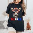 Merica Mule Donkey Patriotic 4Th Of July 面白い キッズ メンズ レディース レディースオーバーサイズコンフォートTシャツ Black