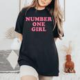 Number One Girl レディースオーバーサイズコンフォートTシャツ Black