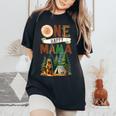 One Happy Mama Camper First Birthday Camping Bear Mother Women's Oversized Comfort T-Shirt Black One Happy Mama Camper First Birthday Camping Bear Mother Women's Oversized Comfort T-Shirt Black