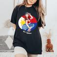 Pinay Girl フィリピン 強い フィリピン国旗 フィリピンプライド レディースオーバーサイズコンフォートTシャツ Black