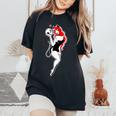Pretty Girl Devil ピンナップガール トラディショナルフラッシュ レディースオーバーサイズコンフォートTシャツ Black