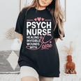 Psych Nurse Mental Health Psychiatric Nursing Appreciation レディースオーバーサイズコンフォートTシャツ Black