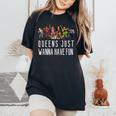 Six Queens Just Wanna Have Fun シアターミュージカル レディースオーバーサイズコンフォートTシャツ Black