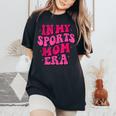 In My Sports Mom Era Sports Mom Groovy Women's Oversized Comfort T-Shirt Black