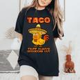 Taco Trump Always Chickens Out レディースオーバーサイズコンフォートTシャツ Black