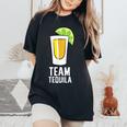 Team Tequila アルコール シンコ・デ・マヨ メキシカンテキーラ レディースオーバーサイズコンフォートTシャツ Black