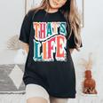 That Is Life Retro Groovyintage レディースオーバーサイズコンフォートTシャツ Black