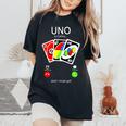 Uno Calls And I Must Be For Children レディースオーバーサイズコンフォートTシャツ Black