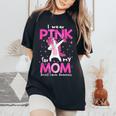 I Wear Pink For My Mom Breast Cancer Awarenessupport レディースオーバーサイズコンフォートTシャツ Black