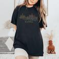 ウィーンシティオーストリアお土産ギフト 男性 女性 レディースオーバーサイズコンフォートTシャツ Black