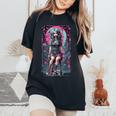 オカルト ゴシック E-Girl ゴスガール 美的 アニメ デザイン レディースオーバーサイズコンフォートTシャツ Black