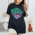ゲームオーバー・メドゥーサ Alt Indie Aestheticaporwave Egirl Eboy レディースオーバーサイズコンフォートTシャツ Black