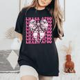 コケットボウ ラサ・アプソ 犬 女の子 ママ 母の日 ピンク レディースオーバーサイズコンフォートTシャツ Black