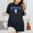 スパイダー・ガールpider Girl 青 レディースオーバーサイズコンフォートTシャツ Black