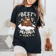 ベンガル猫のお母さんと子猫、母の日、お母さん レディースオーバーサイズコンフォートTシャツ Black