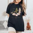 マダム秀 花tシャツ（1） さくら 一期一会 レディースオーバーサイズコンフォートTシャツ Black
