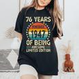 ヴィンテージ 1947 76 歳男性女性面白い誕生日アパレル レディースオーバーサイズコンフォートTシャツ Black