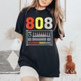 ヴィンテージ 808 ローランド ドラムマシン ギフト 男性 女性 ドラムに レディースオーバーサイズコンフォートTシャツ Black
