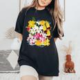 台湾の花ワードアート 台湾の誇り。 レディースオーバーサイズコンフォートTシャツ Black