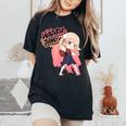 和田ダン しぐれ うい ロリ ダンス ダンス アニメ 女の子 レディースオーバーサイズコンフォートTシャツ Black