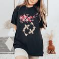 和鯉 鯉 錦鯉 魚 桜 男性 女性 レディースオーバーサイズコンフォートTシャツ Black