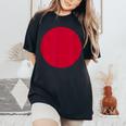 日の丸 Hinomaru 日本の国旗 レディースオーバーサイズコンフォートTシャツ Black