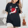 日本地図 国地図 日本人 恋人へのギフト 男性 女性 子供 レディースオーバーサイズコンフォートTシャツ Black