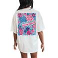 Stars Stripes Human Rights 4Th Of July Floral American Flag Women's Oversized Comfort T-Shirt Back Print Ivory Stars Stripes Human Rights 4Th Of July Floral American Flag Women's Oversized Comfort T-Shirt Back Print Ivory