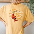 Mom Queen Black African Mother Mother's Day Black Pride Women's Oversized Comfort T-Shirt Back Print Mustard