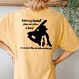 Mother's Day Behind Every Baseball Player Is A Baseball Mom Women's Oversized Comfort T-Shirt Back Print Mustard